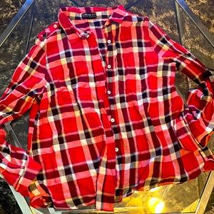 Forever 21 plus Size 1x Red flannel shirt